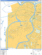 West Sacramento  Wall Map Basic Style